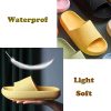 Pillow Slides Sandals Non-Slip Ultra Soft Slippers Cloud Shower EVA Home Shoes, Yellow – 36/37