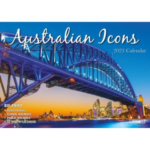 Australian Icons â€“ 2023 Rectangle Wall Calendar 16 Months Planner New Year Gift