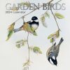 Illustrated Garden Birds – 2024 Square Wall Calendar Pets Animals 16 Months