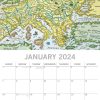 Antique Maps – 2024 Square Wall Calendar 16 Months Arts Planner Christmas Gift