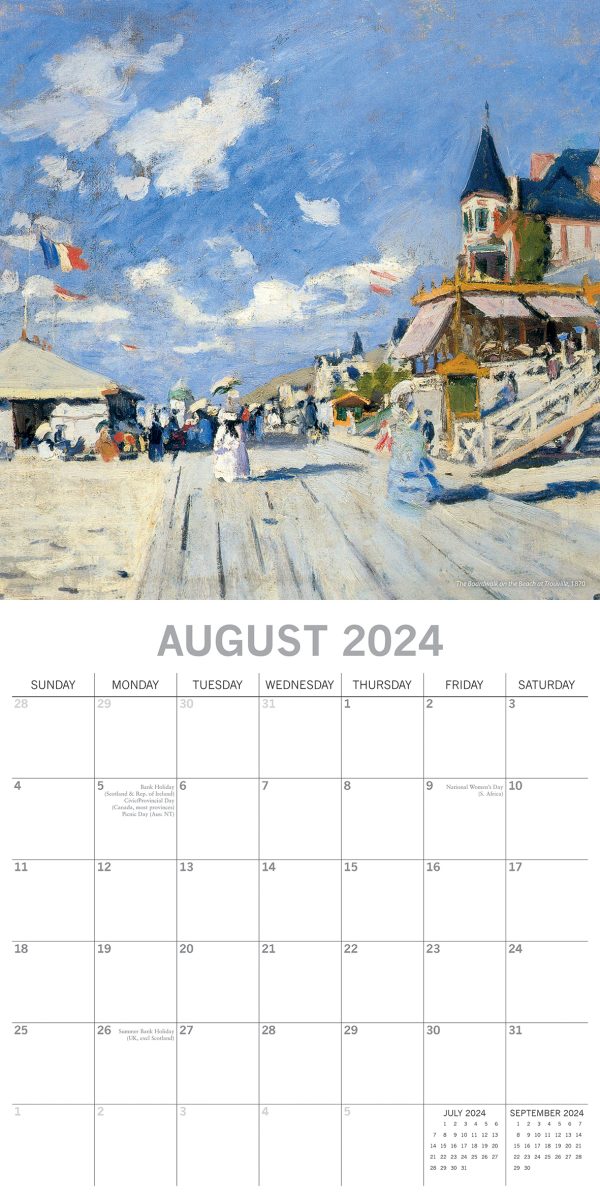 Monet – 2024 Square Wall Calendar 16 Months Arts Planner Christmas New Year Gift