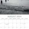 Seascapes 2024 Square Wall Calendar 16 Month Black & White Planner New Year Gift