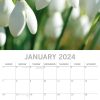 Beauty of Flowers 2024 Square Wall Calendar 16Month Floral Planner New Year Gift