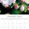 Blossoms 2024 Square Wall Calendar 16 Months Floral Flower Planner New Year Gift