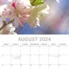 Blossoms 2024 Square Wall Calendar 16 Months Floral Flower Planner New Year Gift