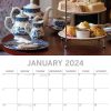 Afternoon Tea – 2024 Square Wall Calendar 16 Month Food Planner New Year Gift