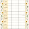 Floral Family Organiser 2024 Square Wall Calendar 16 Month School Flower Planner