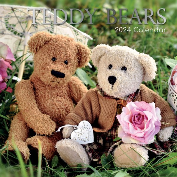 Teddy Bears – 2024 Square Wall Calendar 16 Month Lifestyle Planner New Year Gift