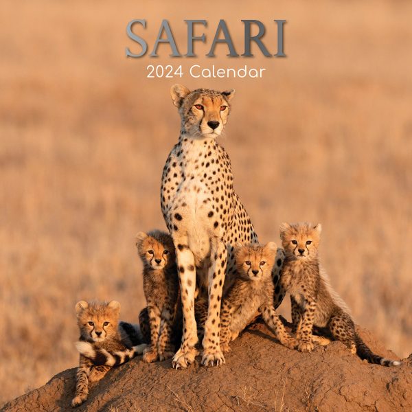 Safari 2024 Square Wall Calendar 16Month Premium Planner Christmas New Year Gift