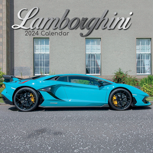 Lamborghini – 2024 Square Wall Calendar 16 Month Planner Christmas New Year Gift