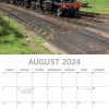 Steam Trains 2024 Square Wall Calendar 16 Months Planner Christmas New Year Gift