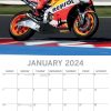 Super Bikes – 2024 Square Wall Calendar 16 Month Planner Christmas New Year Gift