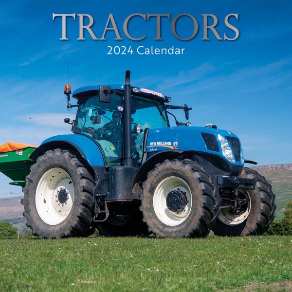 Tractors – 2024 Square Wall Calendar 16 Month Premium Planner Xmas New Year Gift