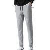 Men’s Fleece Slim Trackpant Sport Joggers w Zipped Pockets Gym Casucal Trousers, Light Grey – 3XL