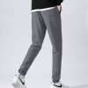 Men’s Fleece Slim Trackpant Sport Joggers w Zipped Pockets Gym Casucal Trousers, Light Grey – 3XL