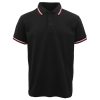 Men’s Unisex Polo Shirts Basic Plain Breathable Tops Cotton Cascual Sport Shorts – L, Black