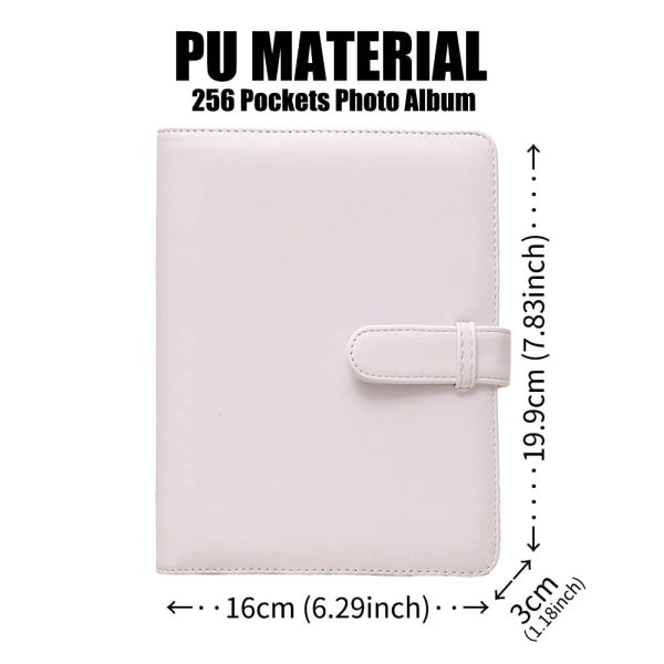 256 Pockets Photo Album for Fujifilm Instax Mini 11 12 9 40 Evo Liplay 8 7+ Instant Camera, Photo Album for Polaroid Kodak HP Zink 2×3″ Photo (White)