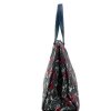 Navy Red Medium Retro Batik Print Shoulder Tote Bag One Size Women