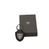 Black Lacquered Shield Logo Keyring One Size Men