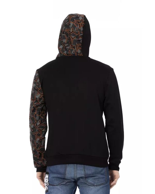 Hooded Sweatshirt with Shield Logo Print – L