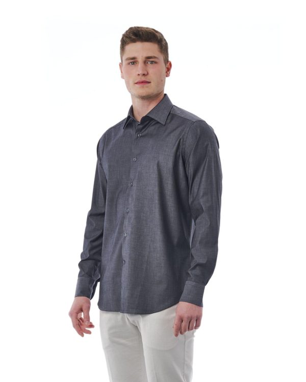 Regular Fit Shirt with Italian Collar – 44 IT