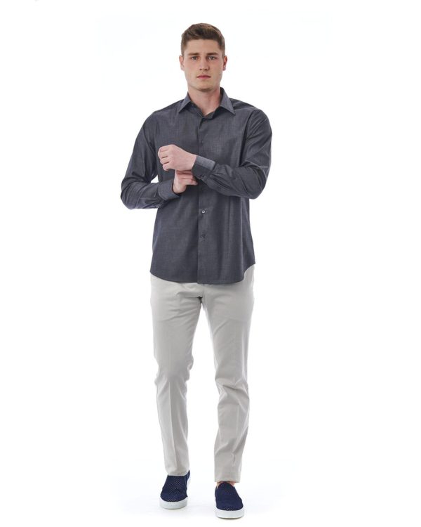 Regular Fit Shirt with Italian Collar – 44 IT