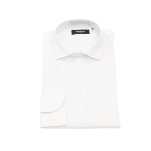 Slim Fit Button-Front Shirt with Italian Collar and Logo Detail W32 US Men