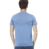 Short Sleeve T-shirt with Round Neck and Front Print XL Men