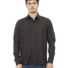 Regular Fit Shirt with Italian Collar and Button Closure – 44 IT