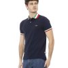 Embroidered Tricolor Collar Polo Shirt – L