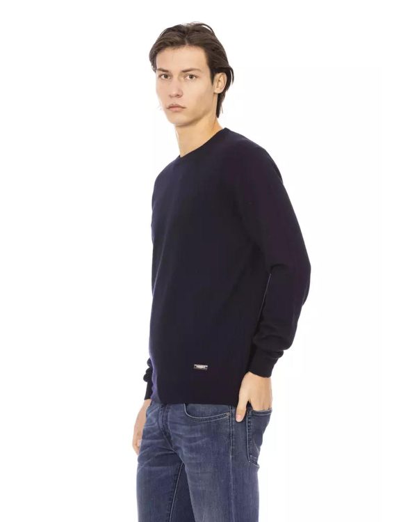 Baldinini Crewneck Sweater with Metal Monogram – L