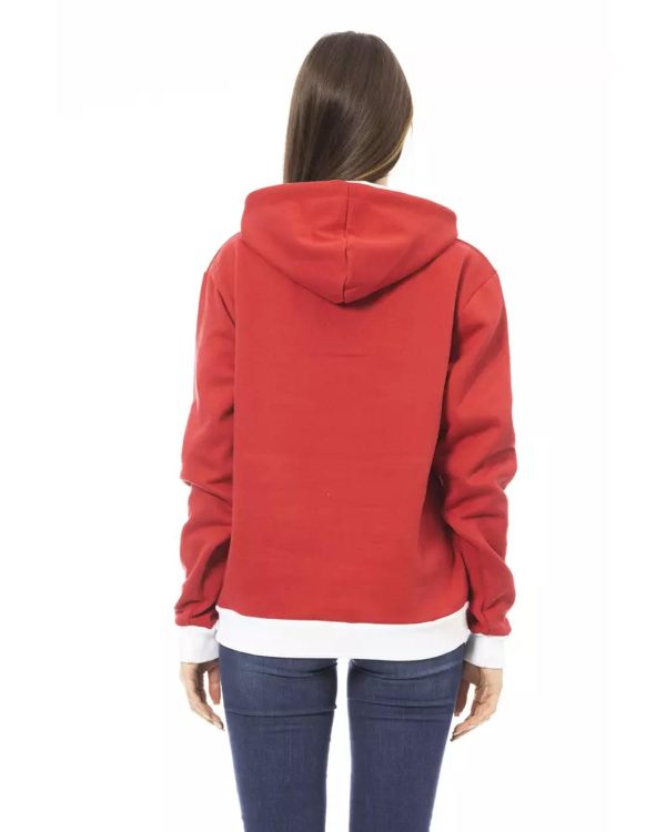 Luxury Long Sleeve Fleece Hoodie with Front Logo and Maxi Front Pocket – L