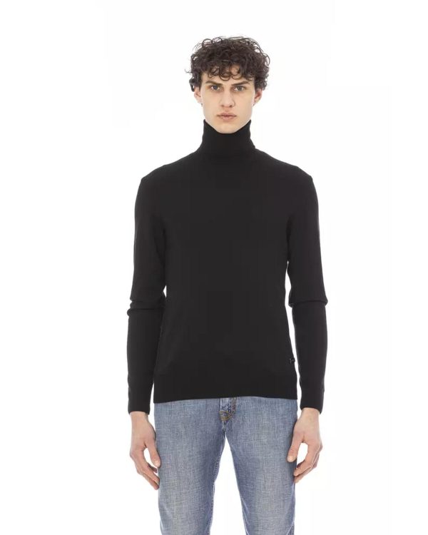 Baldinini Metal Monogram Turtleneck Sweater – M