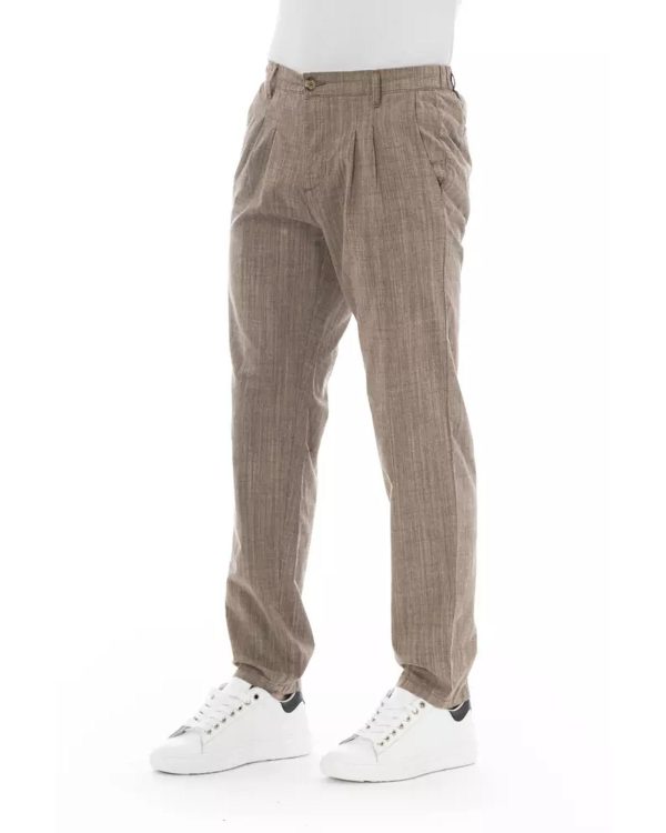 Front Zipper and Button Closure Chino Trousers – 44 IT