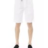 Solid Color Drawstring Bermuda Shorts with Pockets – W44 US