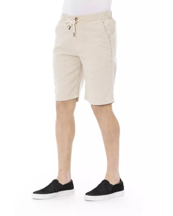 Solid Color Drawstring Bermuda Shorts – W48 US