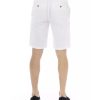 Solid Color Bermuda Shorts with Zipper and Button Closure – W44 US