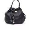 Leather Shoulder Bag with Zip Closure and Internal Compartments One Size Women