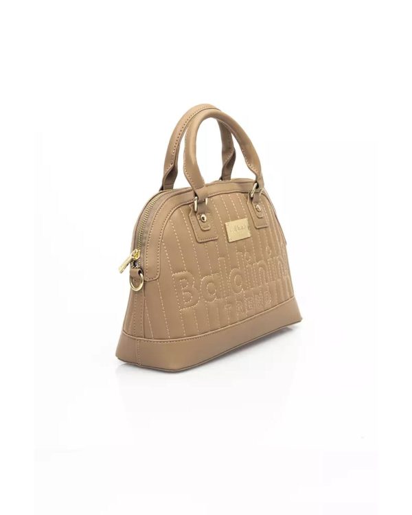 Golden Logo Zipper Shoulder Bag One Size Women