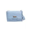 Flap Closure Logoed Shoulder Bag with Internal Compartments One Size Women