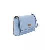 Flap Closure Logoed Shoulder Bag with Internal Compartments One Size Women