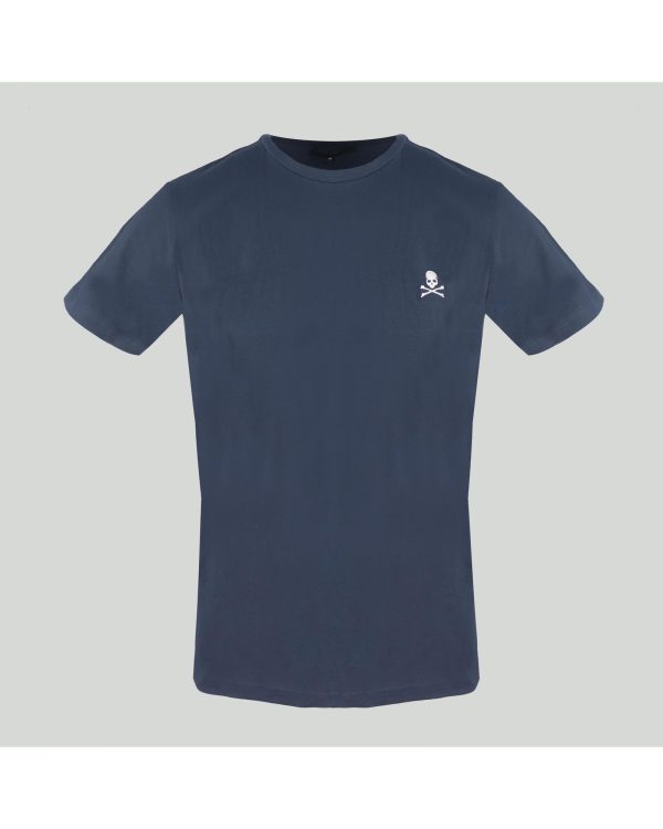 Blue Navy Embroidered Logo Underwear T-Shirt – M