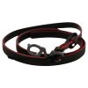 CNC Costume National Leather Logo Belt 85 cm Women