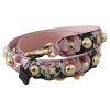 Floral Gold Studs Strap Handbag Accessory One Size Women