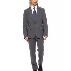 Classic Navy Suit with Two Buttons - Drop 7 Fit 52 IT Men