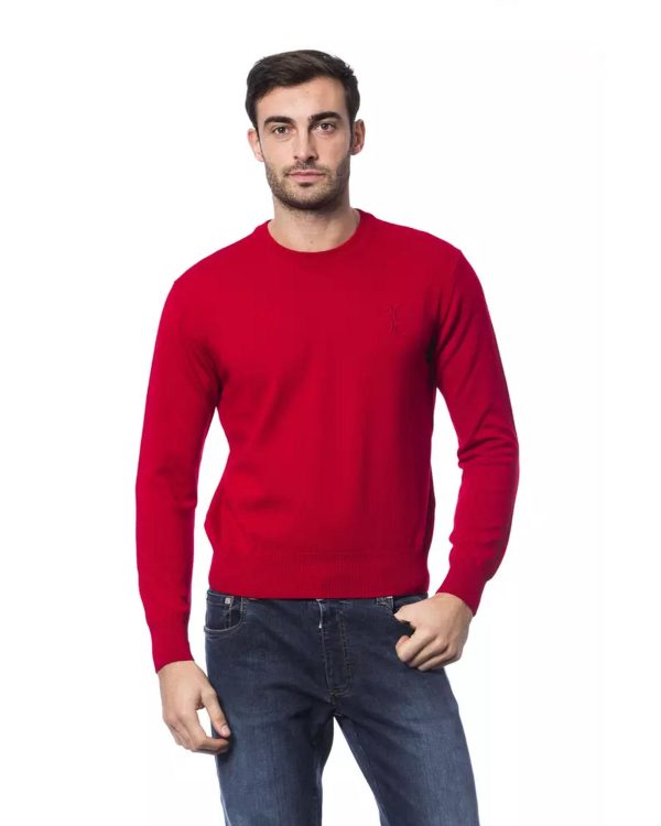 Embroidered Merino Wool Crew Neck Sweater – XL