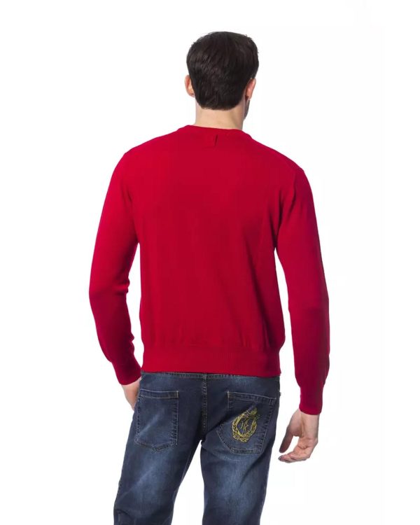 Embroidered Merino Wool Crew Neck Sweater – XL