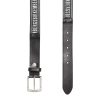 Bikkembergs Mens Belt – Black Calfskin – 105 cm