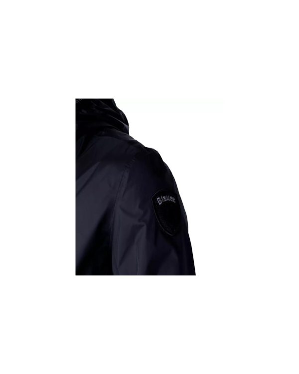 Nylon jacket with eco-fur interior and contrasting zip closure – L