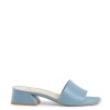 Light Blue Leather Sandals with 4cm Heel – 39 EU